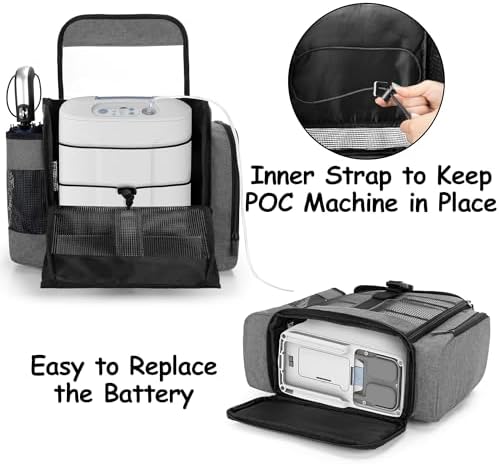 CURMIO Portable Oxygen Concentrator Backpack Compatible with Inogen One, Oxygo, Caire Units, SimplyGo Mini, POC Travel Bag