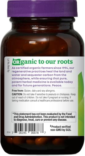 Oregon's Wild Harvest Red Clover Capsules, Non-GMO Organic Herbal Supplements, 90 Count,Organic Red Clover Blossoms and Leaf (Trifolium pratense), Non-GMO Vegan Capsules and Nothing Else