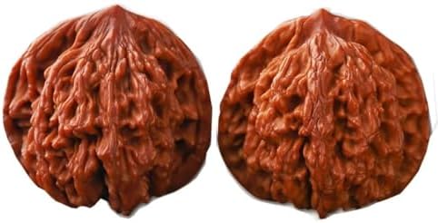 1 Pair Boutique Natural Wenwan Walnut Handball Health Grip Ball Palm Massage Chinese Walnuts Elderly Gift Massage Gadget Which is Durable and Solid Natural Texture Solid Wood (39-40mm)