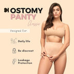 SIIL Ostomy Underwear for Women Beige for Ostomy Bag Covers, Stoma Slips for ostomy Bags XS-XXL Made in Europe
