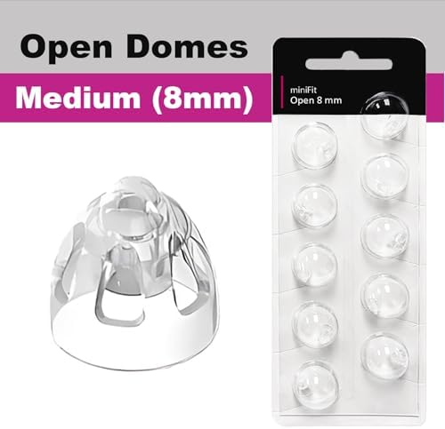 (30 Pcs) Minifit Open Domes for Oticon (8mm) – Compatible Replacement Tips for Oticon Hearing Aids, Premium Universal Domes for Oticon Hearing Aid Supplies