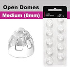 (30 Pcs) Minifit Open Domes for Oticon (8mm) – Compatible Replacement Tips for Oticon Hearing Aids, Premium Universal Domes for Oticon Hearing Aid Supplies