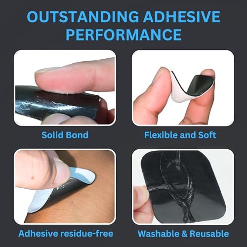 Santamedical TENS Unit Replacement Pads 2x2 40 Pcs Premium Reusable Electrode Pads - Self Adhesive Electro Therapy Patches for Electrical Stimulation - Non Irritating Stim Pads Design