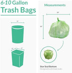 Reli. Biodegradable 6-10 Gallon Trash Bags | 150 Count | ASTM D6954 | Green | Eco-Friendly | Oxobiodegradable Under Certain Conditions (See Product Description)