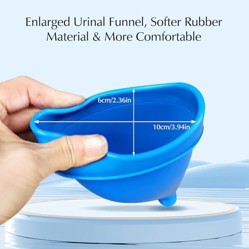 Portable Urinal for Women & Men, OOCOME Urinal Bottle Spill Proof Bedside Urinals 2000ml Travel Camping Urinal Toilet Pee Bottle with Long Hose (Blue)