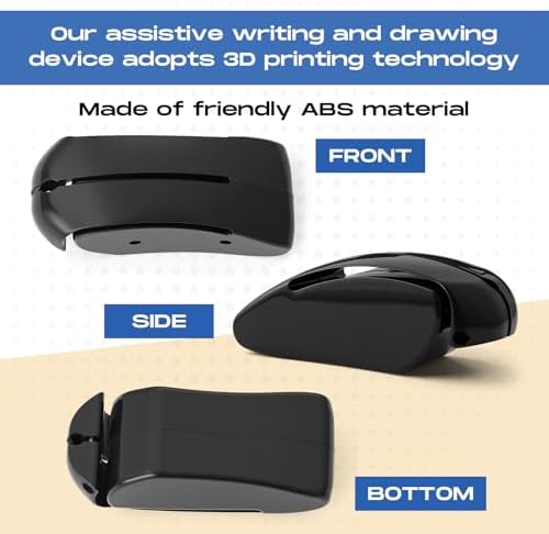 6 Pcs Pen Grips for Adults with Arthritis Pen Grips for Arthritis Black Assistive Writing Drawing Device Ergonomic Writing Aids Holders Corrective Finger Tool for Essential Tremors Weak Hand
