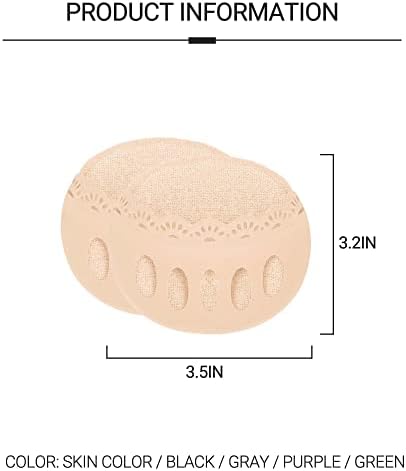 Honeycomb Fabric Forefoot Pads, Soft Ball of Foot Cushion, Women High Heels Invisible Toe Socks, Half Forefoot Socks for High Heels Sandals (5 Pairs Beige)