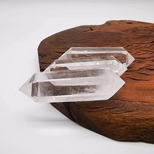 Clear Quartz Crystals Wand Natural Crystals and Healing Stones Large Clear Quartz Crystal Hexagonal Points Crystal Gifts for Women Meditation Divination Reiki Energy