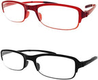 2 Pairs Folding Reading Glasses w Travel Case