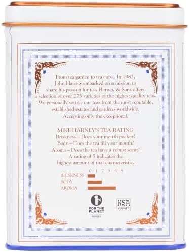 Harney & Sons Paris Flavored Black Tea – 20 Sachets | Fruity Vanilla & Caramel Blend with Hint of Lemony Bergamot