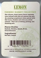 Hepp’s Salt Co. Lemon Sea Salt ǀ Real Lemon Infused Finishing Salt for Seafood, Vegetables & Cooking ǀ Bright Citrus Gourmet Sea Salt, 2.0 oz