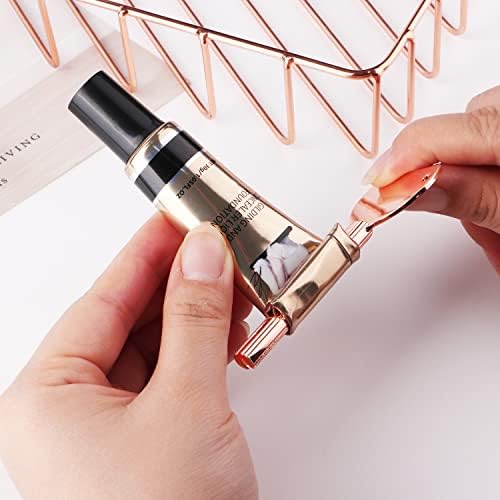 4PCS Toothpaste Squeezer,Tube Squeezer, Metal Tube Presser Tube Roller Tube Wringer Keys Dispenser Roller for Toothpaste Cosmetic Oil Cream Paint Squeezer(4 Color)