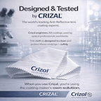 Crizal Eyeglass Cleaning Cloths – 6 Pack Premium Microfiber – Designed & Tested for AR-Coated Lenses – Trusted by Optical Professionals