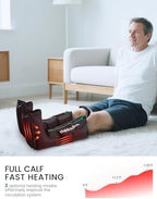 Medisana Leg Massager with Heat and Compression, Leg Massager for Circulation and Pain Relief, Foot and Calf Massager Machine for Edema, Relax Recover-Birthday Gifts for Dad Men Mom Women