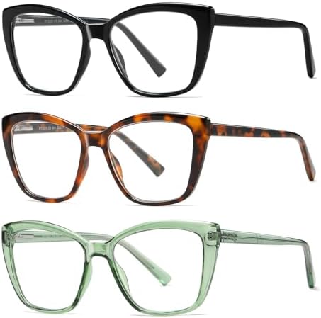 Oversized Reading Glasses Women Cat Eye Blue Light Computer Reader Stylish Unbreakable Fashion Large Eyewear PT2001A