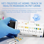 14-Parameter Dog&Cat UTI & Blood Test Strips, 100ct Detect Ketone Urine Protein Glucose Bladder Full Panel Urinalysis Urinary Tract Infection Test Kits Home Testing, for Vet Pet UTI Test