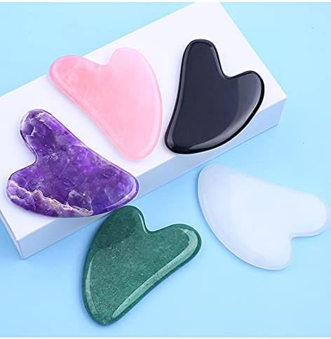 Natural gemstone crystal Gua Sha Tool scraping board SPA Massage Tool (white jade)