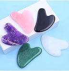 Natural gemstone crystal Gua Sha Tool scraping board SPA Massage Tool (white jade)