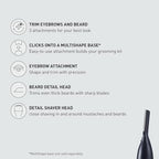 Panasonic MultiShape Facial Detail Shaver Trim Set Attachment, Eyebrow Trimmer, Beard Detail Trimmer, and Detail Shaver, Wet/Dry, Add to MultiShape Grooming System, Easy-Clean Tool - ER-CDT1-A
