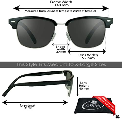 proSPORT Classic Reading Sunglass Reader Full Lens (not bifocal) Magnified Horn Rimmed Yacht Style