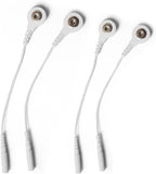 4 Pcs Electrode Lead Wire Adapters, Convert 2mm Pin to 3.5mm Snap - Compatible with TENS EMS Units (4)