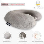 Memory Foam Travel Pillow, Comfortable Travel Neck Pillow U Shape, Support Neck and Head to Relieve Fatigue, Portable Neck Pillow Suitable for Planes, Trains, Self-Driving Cars