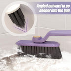 2 PCS Multi-Function Rotating Crevice Cleaning Brush, 2025 Upgrade Hard Bristle Crevice Gap Cleaning Brush, 360 Degree No Dead Corners Household Cleaning Tool for Cleaning Kitchen Bathroom (White)