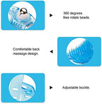 Handheld Massage Ball for Muscle Back Neck Joint Foot Shoulder Leg Pain Relief - Palm Shaped Massage Tool with Roller Balls, Portable Design, Blue