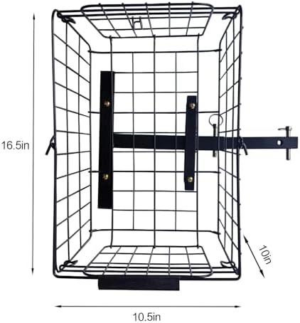 Mobility Scooter Rear Basket, Portable Foldable Metal Accessory Basket (Only Works with Scooters & Power Chairs Equipped with 1" x 1" Hitch Receiver)