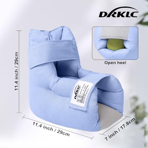 Heel Protector Cushion to Relieve Pressure from Sores and Ulcers, Adjustable Foot Pillow for Bedridden Patients Supplies, Ankle Pillow for Heel Pain Relief