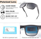 MIRYEA Polarized Bifocal Reading Sunglasses for Men Women Blue Light Blocking Glasses Black Lens UV Protection Outdoors Sun Readers Lightweight Driving Eyeglasses Tinted Shades Anti Glare Eyewear 2.5