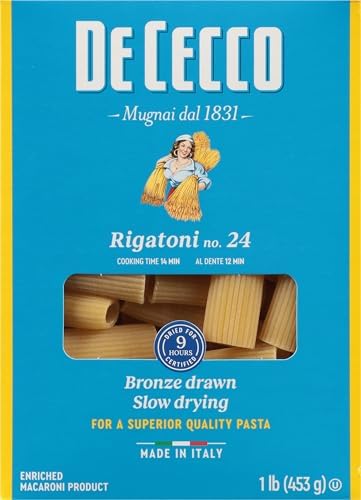 De Cecco Semolina Pasta, Rigatoni No.24, 1 Pound (Pack of 6)