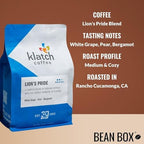 Lion's Pride Blend - Roasted by Klatch Coffee - Whole Bean Coffee - 310 Gram Bag