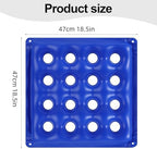2-Pack Inflatable Seat Cushions, Pressure Relief Waffle Cushion, Ideal for Long Sitting, Office Chairs, Car Seats, Wheelchair Cushions, Comes with 2 Air Pumps, Portable and Comfortable