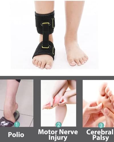 AFO Foot Drop Brace for Kids, Children Drop Foot Braces For Walking with Shoes, Improve Walking Gait, Adjustable Foot Orthosis Brace Support for Sleep Left & Right