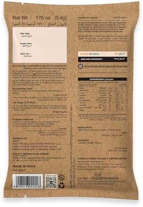 Two Brothers Organic Farms - Khapli Wheat Flour (5kg) | Low-Gluten Wheat Flour | High Dietary Fiber for Easy Digestion | Stoneground Emmer | Khapli Atta | Organic Atta (Pack of 1 kg x 5)