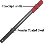 Rehabilitation Advantage Red Grip Powder Coated Steel Shoehorn, Red Handle 24 Inch (Pack of 1)