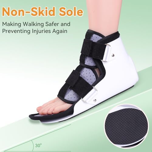 Walking Brace for Broken Toe Injuries, Sprained Ankles, Metatarsal Stress, Post-Op Support Left Foot Fracture Shoe Fits Men and Women, Stable Ankle Joints Postoperative Recovery Pain Relief