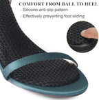 2 Pairs Gel Cushion High Heel Inserts, Self-Adhesive Sandal Inserts Insoles Women, New Anti Slip Design, 3/4 Length Dress Shoe Inserts Pain Relief for Flats, Sneakers, 2 Black 5-8 US Size