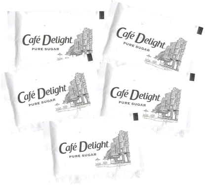 Classic Coffee Concepts Cafe Delight Sugar - 1000 Packets per Carton - 0.11 oz Pure Cane Sugar - Kosher