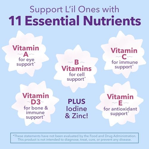 L'il Critters Frozen Daily Kids Multivitamin Gummies Assorted Berry Flavors for Ages 2+ Toddlers and Kids, Disney Multivitamin Gummies with 11 Essential Nutrients, 95-190 Day Supply, 190 ct