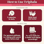 ORGANIC INDIA Triphala Capsules Organic - Herbal Supplement with Amla, Bibhitaki, Haritaki, Digestion & Colon Support, Immune System Support, Adaptogen, Vegan, USDA Certified Organic - 60 Capsules