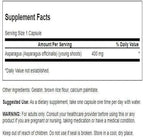 Swanson Asparagus Young Shoots 400 Milligrams 60 Capsules