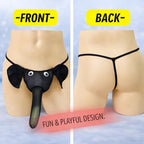 Men's Elephant Thong Funny Banana Trunk Novelty G-String Sexy Low Rise Pouch Lingerie Hammock Underwear for Men