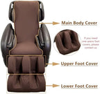 Massage Chair Cover - Full Body Shiatsu Zero Gravity Recliner Dust Protection Covers, Washable Stretch Fabric Universal Slipcovers, Black, Body+Foot