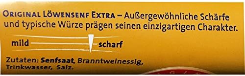 Düsseldorfer Löwensenf - Extra Scharf - (200 Ml/8.4 Oz Tube) - Very Hot Mustard Thatâ€™s Original for Sure