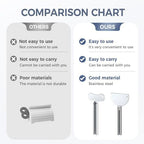 Toothpaste Squeezer, Metal Tube Squeezer Key Stainless Steel Toothpaste Roller Tube Wringer for Paint, Cream, Cosmetic, Daily Living Tube Squeezing Aids (2PCS A)