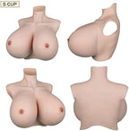 YRZGSAWJ Crossdresser breasts Huge Z Cup S Cup Silicone Breastplate Breast Forms Boobs for Crossdresser Drag Queen