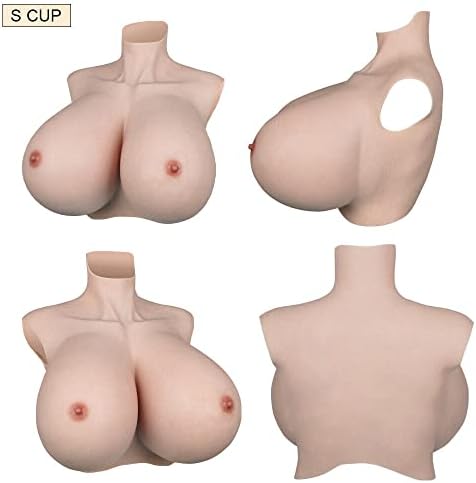 YRZGSAWJ Crossdresser breasts Huge Z Cup S Cup Silicone Breastplate Breast Forms Boobs for Crossdresser Drag Queen