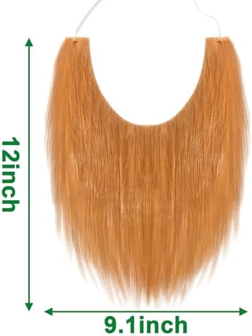4 Pieces Fake Beards, Costume Flase Beard Funny Brown Fake Mustache Halloween St. Patrick's Day Party Supplies for Adults and Teens